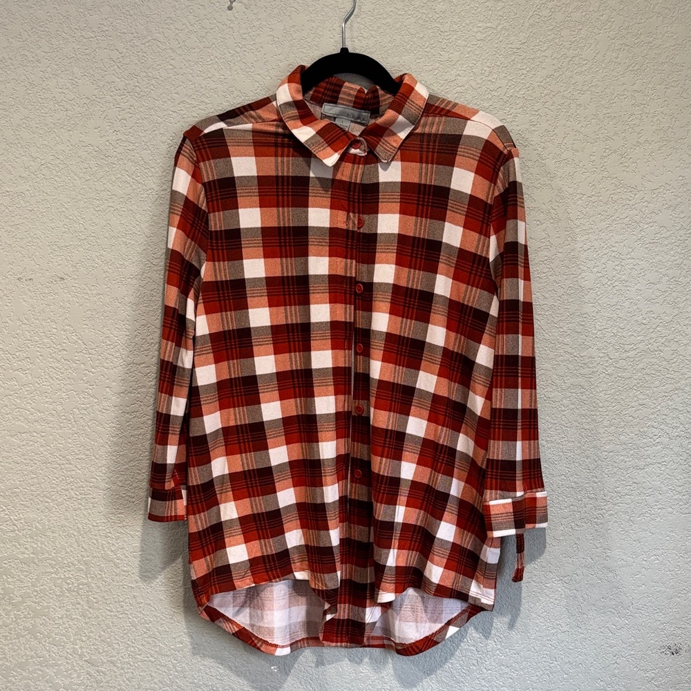 BY DESIGN Plaid Button Up